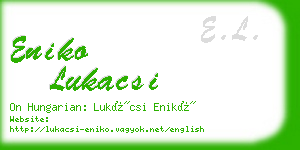 eniko lukacsi business card